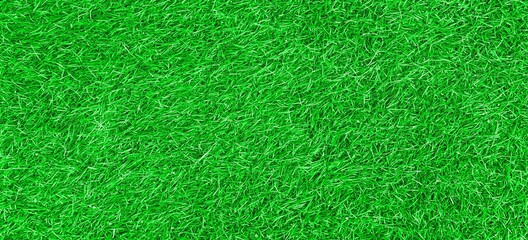 Obraz na płótnie Canvas Panorama of New Green Artificial Turf Flooring texture and background seamless