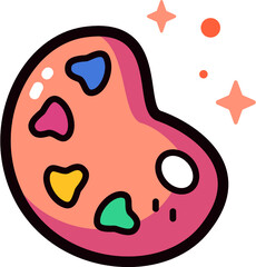 Color Palette Icon - Style : Lineal Color	
