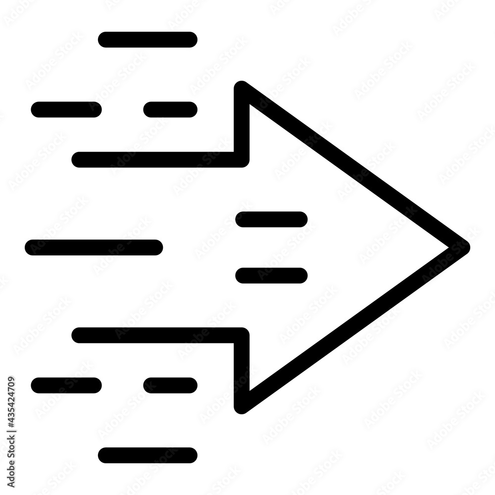 Poster high speed arrow icon. outline high speed arrow vector icon for web design isolated on white backgro