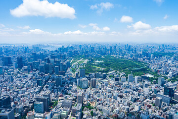 東京都心部 ヘリコプター空撮写真