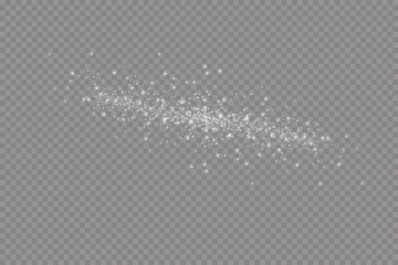 Vector glowing stars, lights and sparkles.Glow light effect. Vector illustration. Christmas flash. dust  