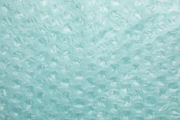 Texture of bubble wrap as background, top view