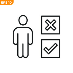 candidate icon. hiring symbol template for graphic and web design collection logo vector illustration