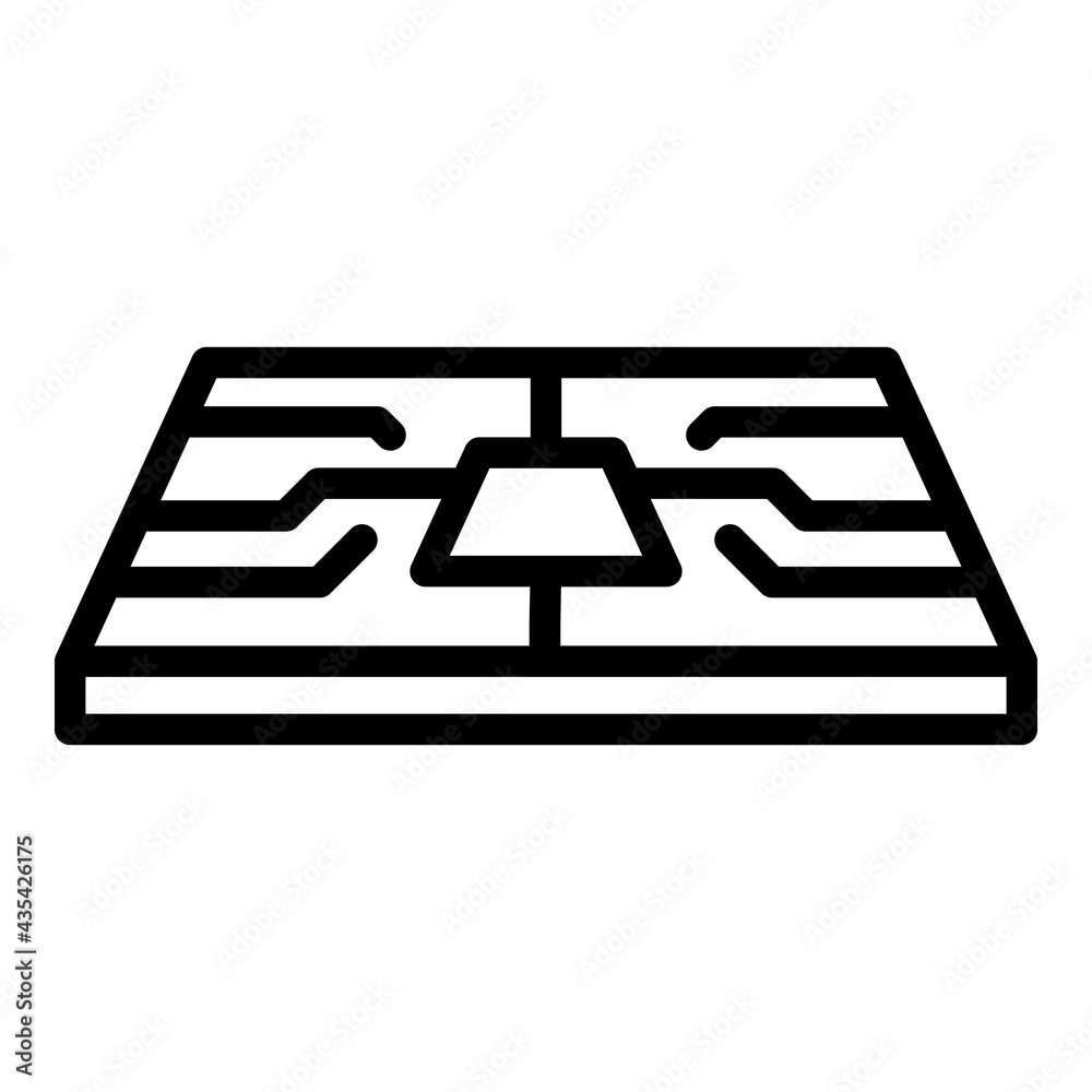 Poster broken hardware icon. outline broken hardware vector icon for web design isolated on white backgroun