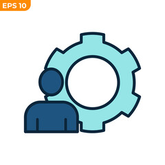 employee skill icon. people skill symbol template for graphic and web design collection logo vector illustration