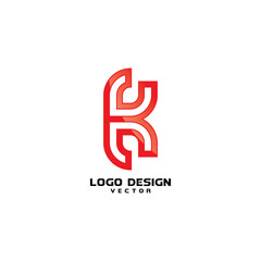 Abstract K Symbol Logo Template