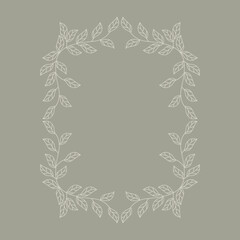 leaves frame, graphic design element
