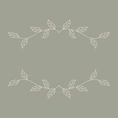 leaves frame, graphic design element