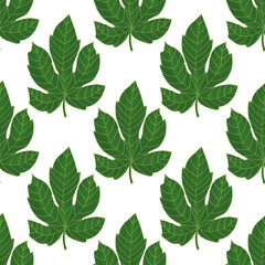Exotic leaves seamless pattern vector for textile, wraping, wallpaper or other design