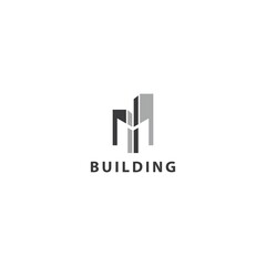 letter m building logo for real estate 