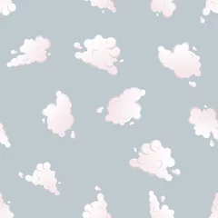 Poster Seamless pattern with clouds. Good for backgrounds, prints, apparel and textiles. Vector illustration. © Javvani
