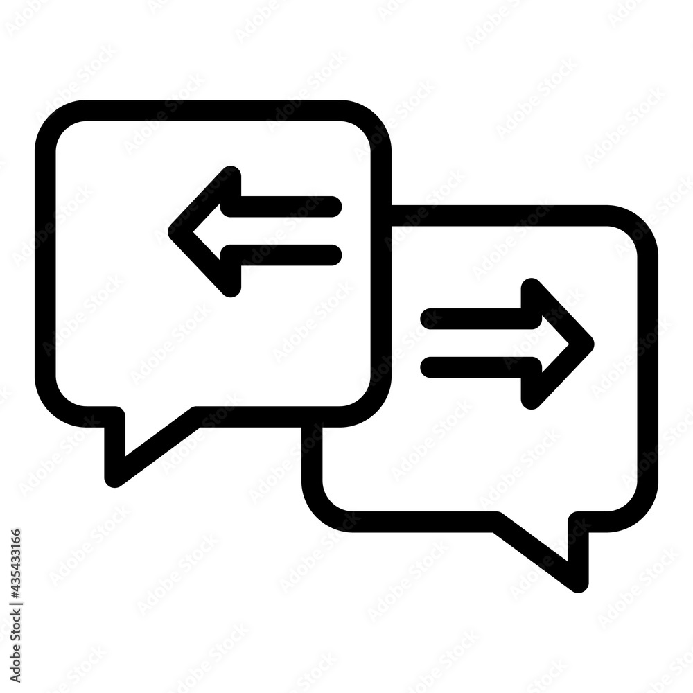 Poster chat backup icon. outline chat backup vector icon for web design isolated on white background