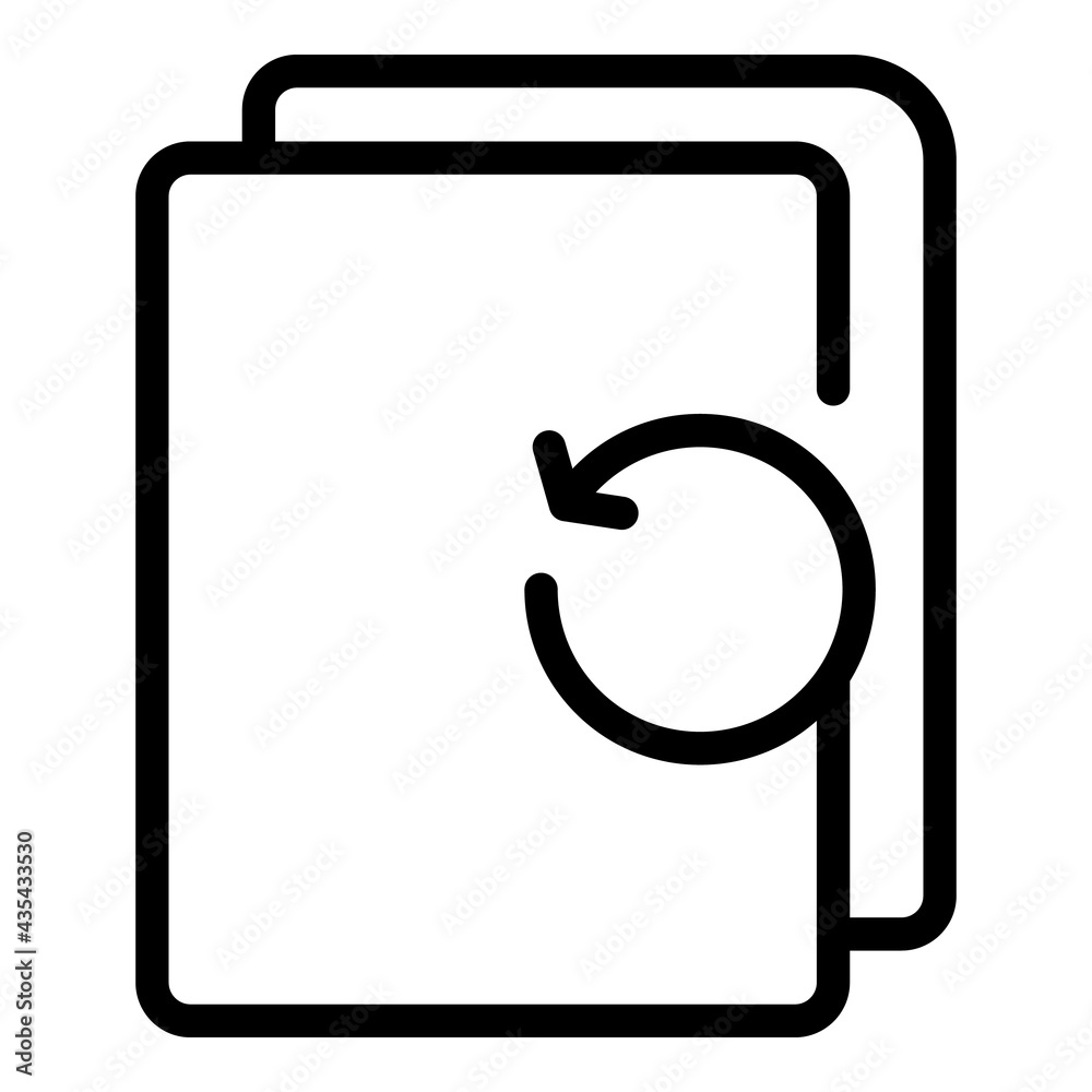 Poster files backup icon. outline files backup vector icon for web design isolated on white background
