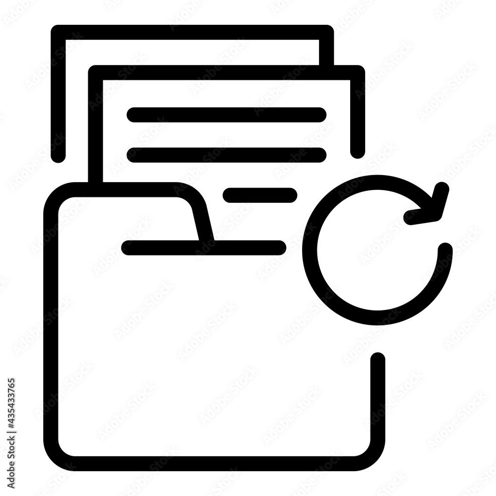 Poster folder backup icon. outline folder backup vector icon for web design isolated on white background
