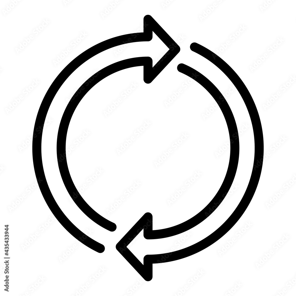 Poster cycle update icon. outline cycle update vector icon for web design isolated on white background