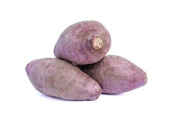 sweet potatoes isolated on white background