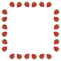 frame with strawberries