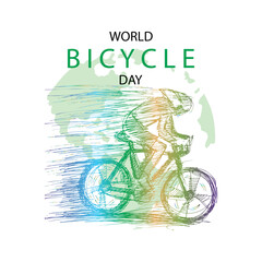 World bicycle day poster concept.