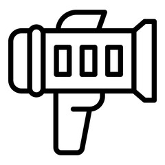 Speed camera icon. Outline Speed camera vector icon for web design isolated on white background