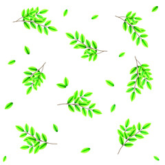 Seamless pattern for fabric, wallpaper, textile, wrapping paper. Background with foliage, branches with leaves.
