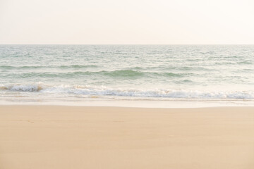 Beach and sea. Sea and sand on tropical beach for background.