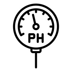 Ph level icon. Outline Ph level vector icon for web design isolated on white background