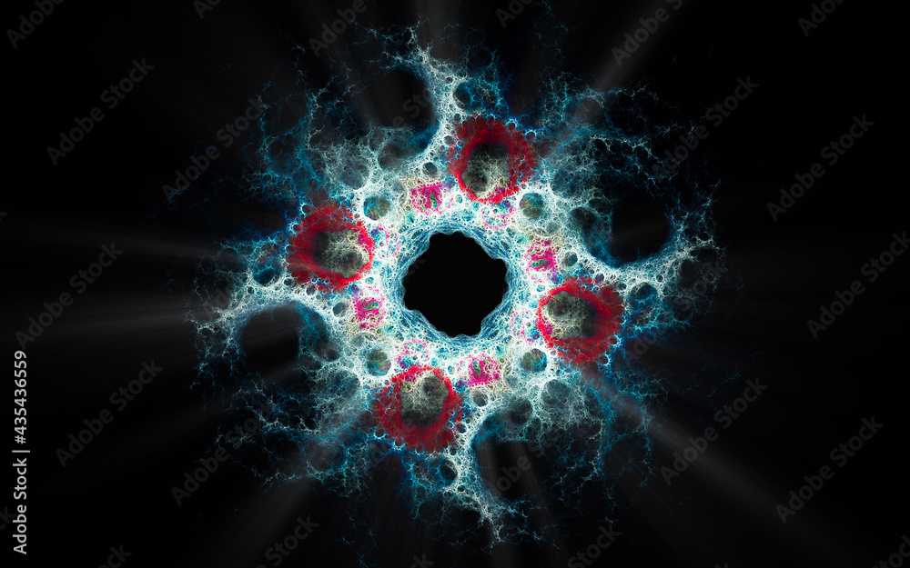 Aufkleber digital illustration abstract image generated fractal background image wallpaper pattern of various 