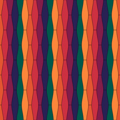 Naklejka premium Seamless pattern. Geometric ornament. Oriental traditional ornamentation. Repeated hexagon shapes. Ancient mosaic wallpaper. Tiles motif. Ethnic digital paper. Textile print. Vector art