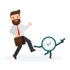 businessman running for watches