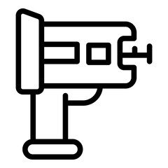 Laser ruler icon. Outline Laser ruler vector icon for web design isolated on white background