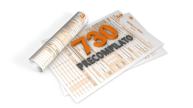 3D rendering "precompiled form 730" tax declaration income