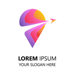 travel logo design template. simple modern style. travel illustration vector