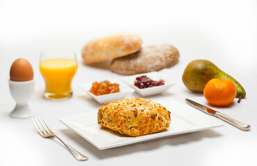 breakfast on a table