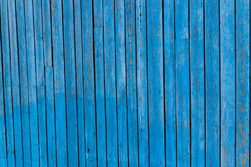 Fototapeta na wymiar Old wooden texture with shabby blue paint