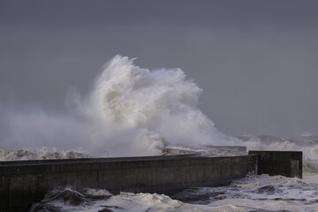 Dark sea storm