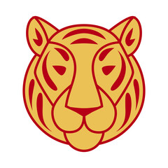 Illustration of tiger oriental symbol of 2022. Happy Chinese New Year lunar calendar animal.