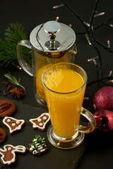 New Year's tea with cookies