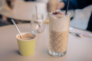 coffee latte with cream
