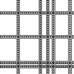 seamless black and white abstract pattern of vertical and horizontal dotted lines for prints on fabrics, packaging, towels, bed linen and also for interior decoration