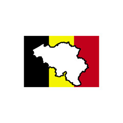 Belgium flag logo design template