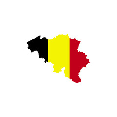 Belgium flag logo design template