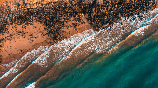 Drone Shot over the Beach.