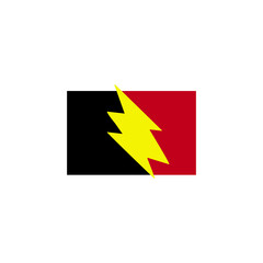 Belgium flag logo design template