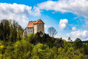 Fototapeta na wymiar Burg Straßberg Landschaft