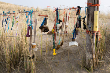 Gesammelte Plastikabfälle aus dem Meer