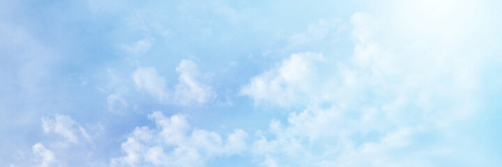 Blue sky with white cloud. The summer heaven is colorful clearing day Good weather and beautiful nature in the morning.