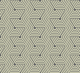 Abstract geometric pattern with stripes, lines. Seamless vector background. Gray ornament. Simple lattice graphic design