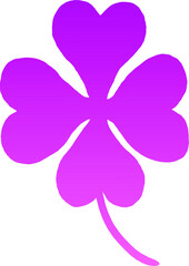 Four-leaf purple silhouette