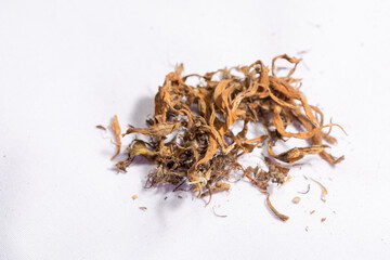 Dry marijuana flowers to extract CBD..Cannabis flowers and seeds contain CBD when fully grown..stock footage in herb medical concept.