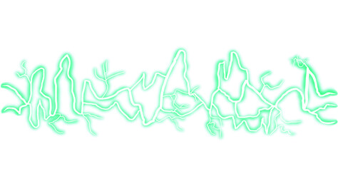 Green electric line illustration